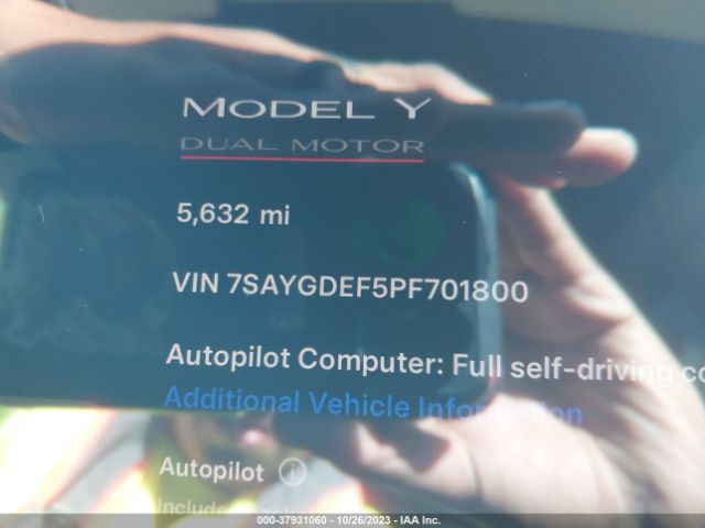 2023 TESLA MODEL Y 7SAYGDEF5PF701800 Photo 8