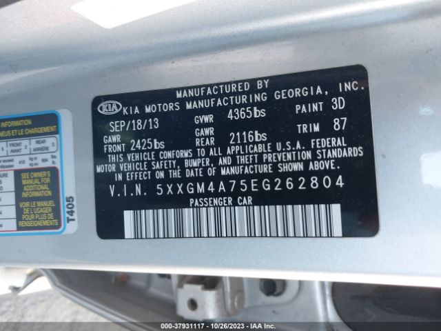 5XXGM4A75EG262804 KIA Optima Lx