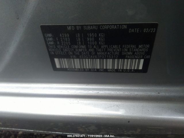 4S3GTAV67P3715312 Subaru Impreza Premium
