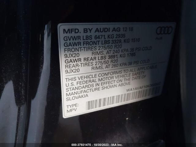 WA1AVAF10KD020007 Audi Q8 55 Premium