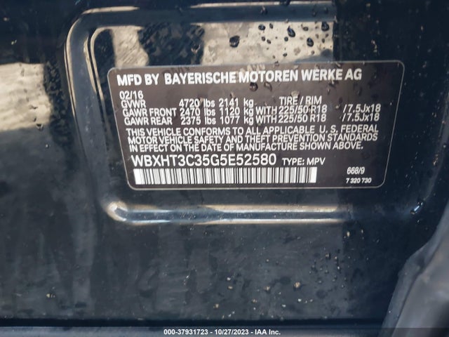 BMW X1 Xdrive28i 2016 WBXHT3C35G5E52580 Image 9