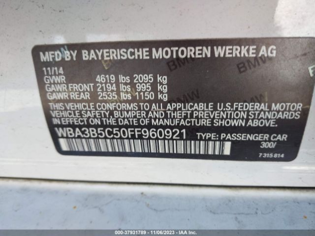 WBA3B5C50FF960921 BMW 3 Series 328i Xdrive