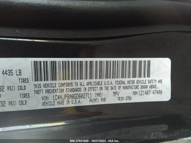 1C4NJPBA0GD602711 Jeep Patriot Sport Se
