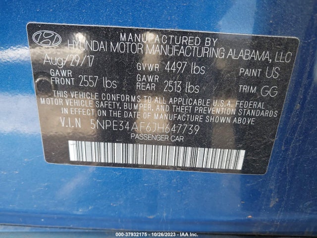 Hyundai SONATA SEL 2018 5NPE34AF6JH647739 Image 9
