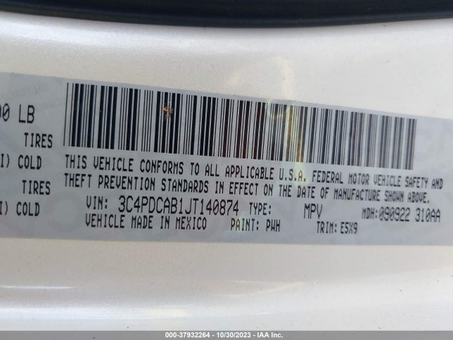 Dodge JOURNEY SE 2018 3C4PDCAB1JT140874 Image 9