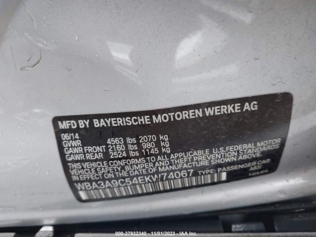 WBA3A9C54EKW74067 BMW 335i