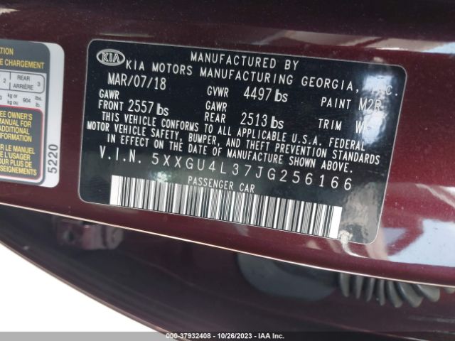 5XXGU4L37JG256166 KIA OPTIMA EX