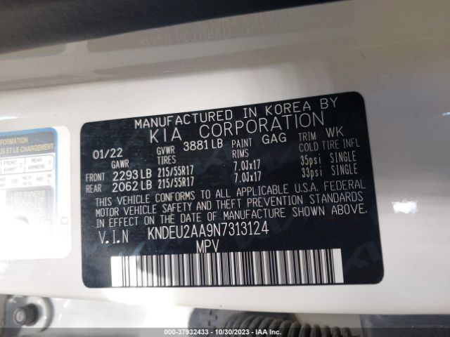 KNDEU2AA9N7313124 KIA SELTOS S