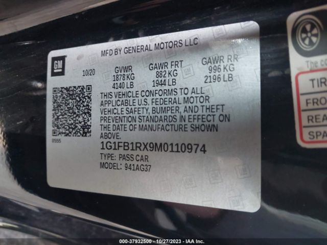 2021 CHEVROLET CAMARO 1G1FB1RX9M0110974 Photo 8