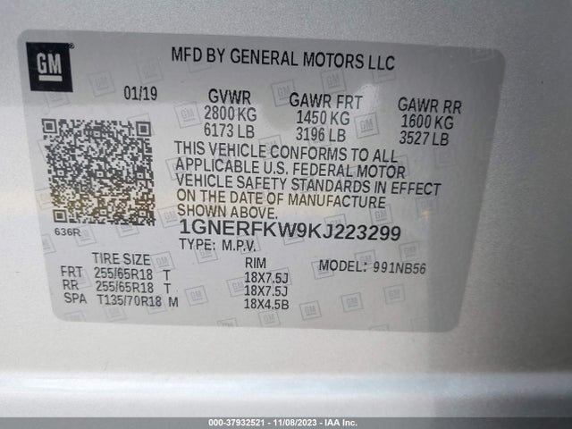 Chevrolet Traverse Ls 2019 1GNERFKW9KJ223299 Image 9