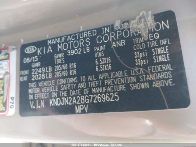 KNDJN2A28G7269625 KIA Soul Base