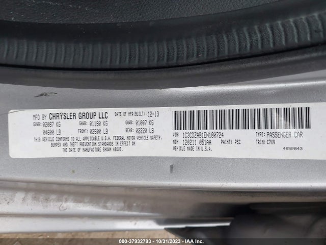 Dodge AVENGER SE 2014 1C3CDZAB1EN180724 Image 9