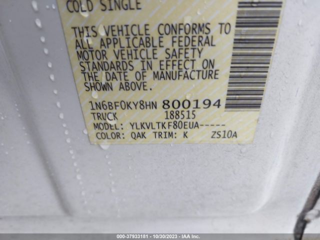 1N6BF0KY8HN800194 Nissan Nv Cargo Sv