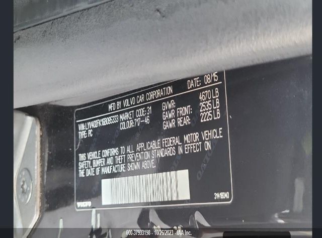 LYV402FK1GB095333 Volvo S60