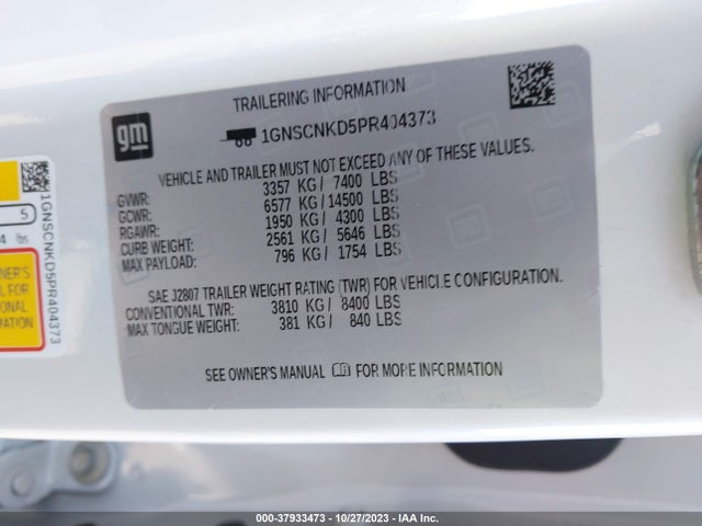 Chevrolet Tahoe Lt 2023 1GNSCNKD5PR404373 Image 9