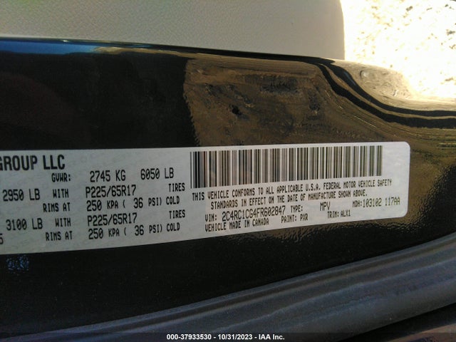 2C4RC1CG4FR602847 Chrysler Town & Country Touring-l