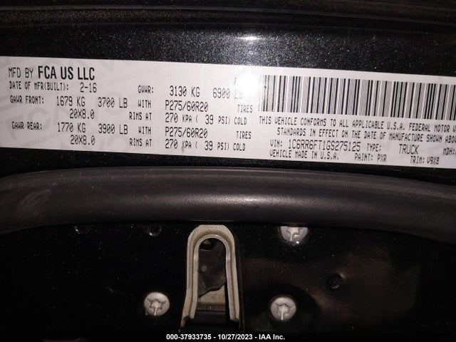 RAM 1500 Express 2016 1C6RR6FT1GS275125 Image 9