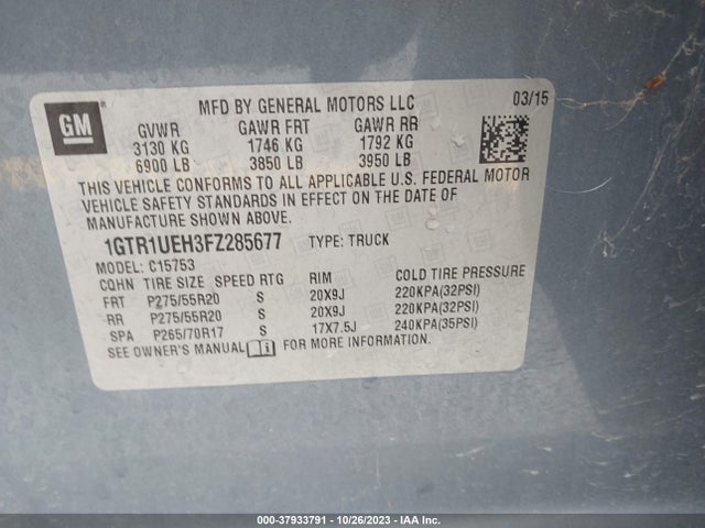 GMC Sierra 1500 Sle 2015 1GTR1UEH3FZ285677 Image 9