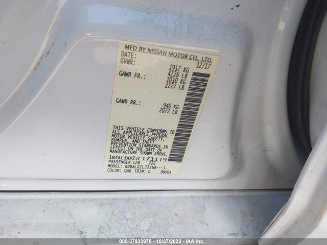 1N4AL3AP2JC171119 Nissan Altima 2.5 S
