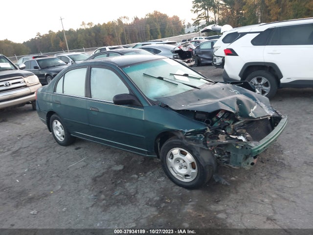 2001 HONDA CIVIC LX VIN: 1HGES16561L057653
