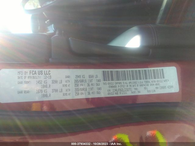 2020 JEEP GRAND CHEROKEE 1C4RJFBG2LC232751 Photo 8