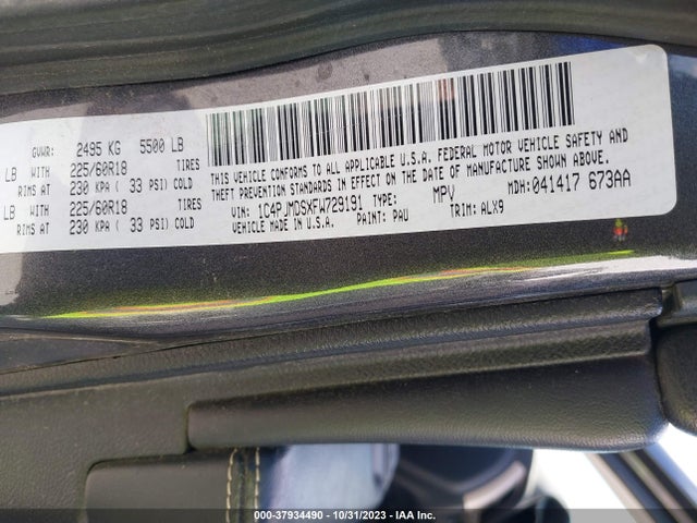 Jeep Cherokee Limited 2015 1C4PJMDSXFW729191 Image 9