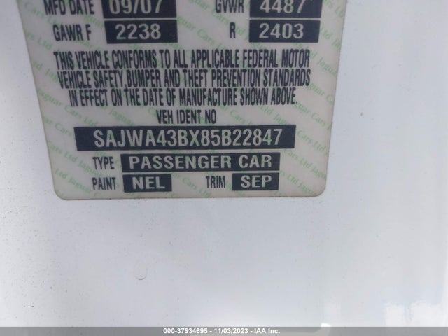 2008 JAGUAR XK SAJWA43BX85B22847 Photo 8