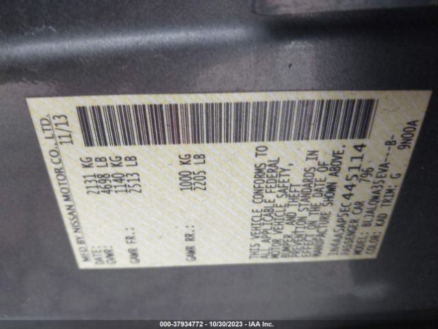 1N4AA5AP5EC445114 Nissan Maxima 3.5 S