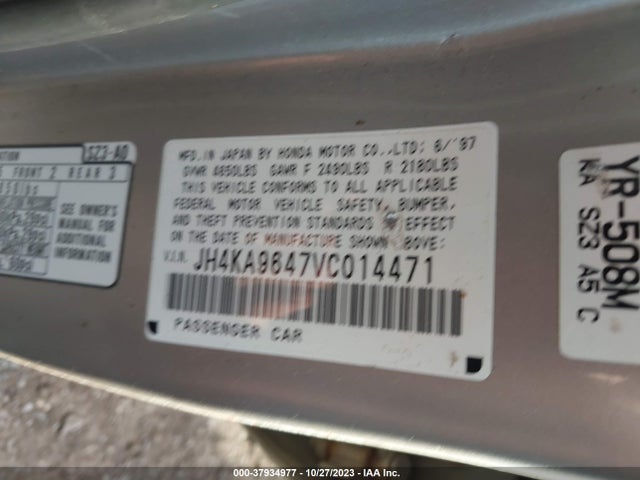1997 ACURA RL BASE VIN: JH4KA9647VC014471