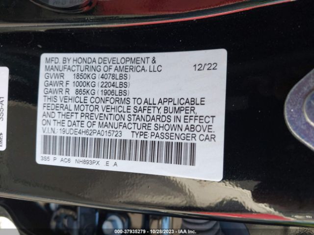19UDE4H62PA015723 Acura Integra W/a-spec Tech Package