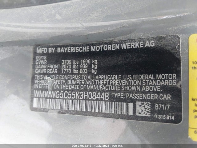 2019 MINI CONVERTIBLE WMWWG5C55K3H08448 Photo 8