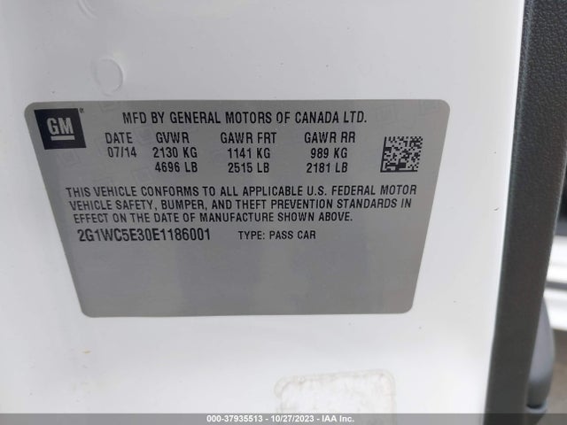 Chevrolet Impala Limited Ltz 2014 2G1WC5E30E1186001 Image 9