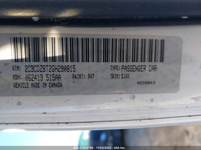 2C3CDZBT2GH290815 Dodge Challenger R/t Plus Shaker