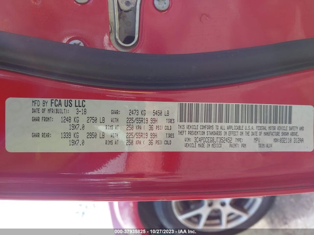 Dodge JOURNEY GT 2018 3C4PDCEG8JT352452 Image 9
