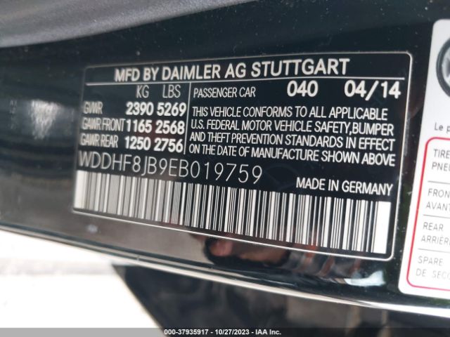 WDDHF8JB9EB019759 Mercedes-Benz E-class E 350