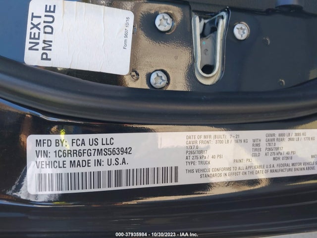 RAM 1500 Classic Tradesman 2021 1C6RR6FG7MS563942 Image 9
