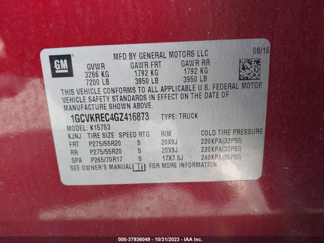 Chevrolet Silverado 1500 Lt 2016 1GCVKREC4GZ416873 Image 9