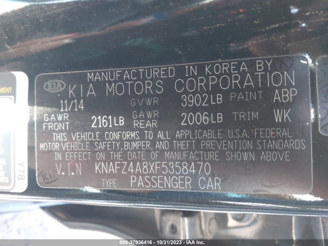 KIA FORTE EX 2015 KNAFZ4A8XF5358470 Image 21