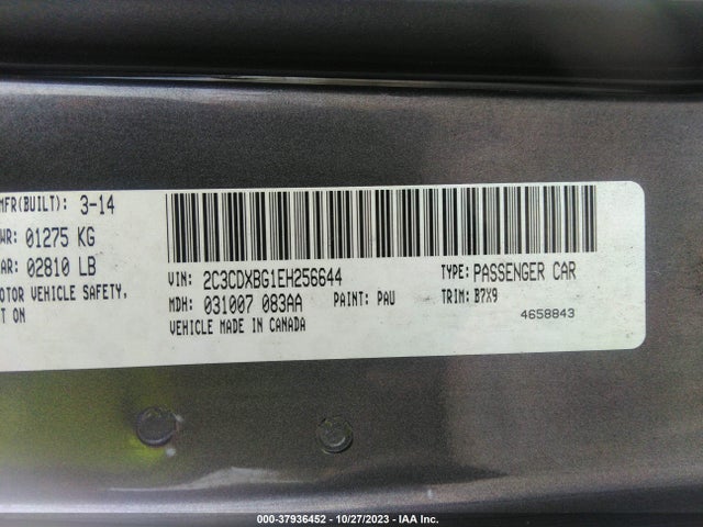 Dodge Charger Se 2014 2C3CDXBG1EH256644 Image 9