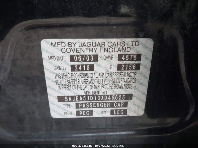 2003 JAGUAR X-TYPE SAJEA51D13XD46625 Photo 8