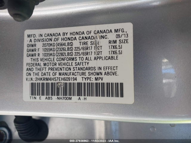 Honda CR-V EX 2014 2HKRM4H57EH609194 Image 9