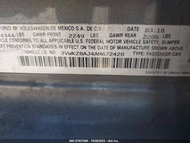 2010 VOLKSWAGEN JETTA SPORTWAGEN 3VWKZ8AJ4AM672420 Photo 8