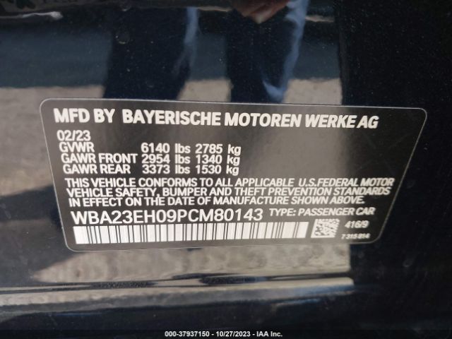 WBA23EH09PCM80143 BMW 7 Series 740i