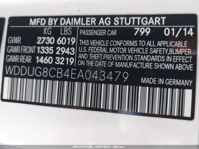 WDDUG8CB4EA043479 Mercedes-Benz S-class S 550