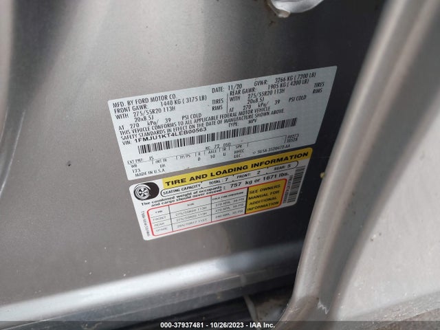 Ford Expedition Limited 2020 1FMJU1KT4LEB00563 Image 9