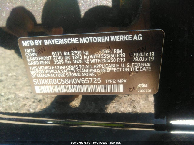 5UXKR0C56H0V65725 BMW X5 Xdrive35i
