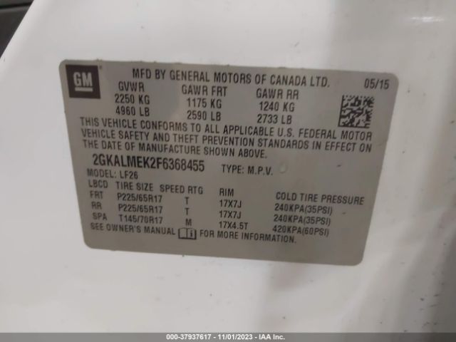 2GKALMEK2F6368455 GMC Terrain Sle