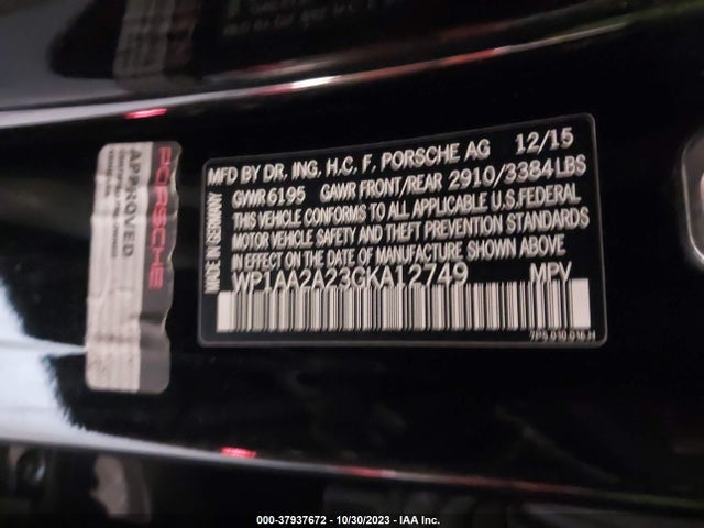 2016 PORSCHE CAYENNE WP1AA2A23GKA12749 Photo 8