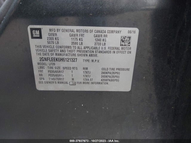 Chevrolet EQUINOX LS 2017 2GNFLEEK6H6121327 Image 9