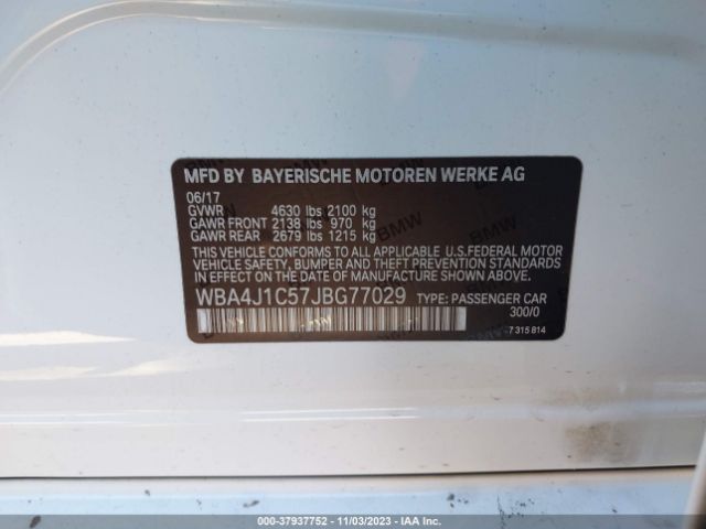 WBA4J1C57JBG77029 BMW 430i Gran Coupe
